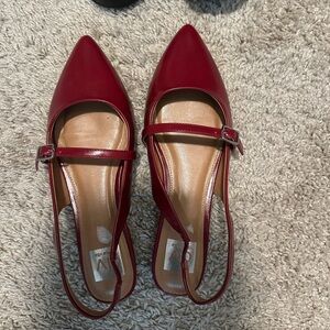 Dolce vita red sling back flats